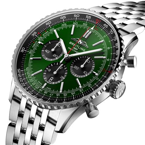 breitling 3003641|BREITLING Navitimer Watch B01 46mm, Dark Green Dial, .